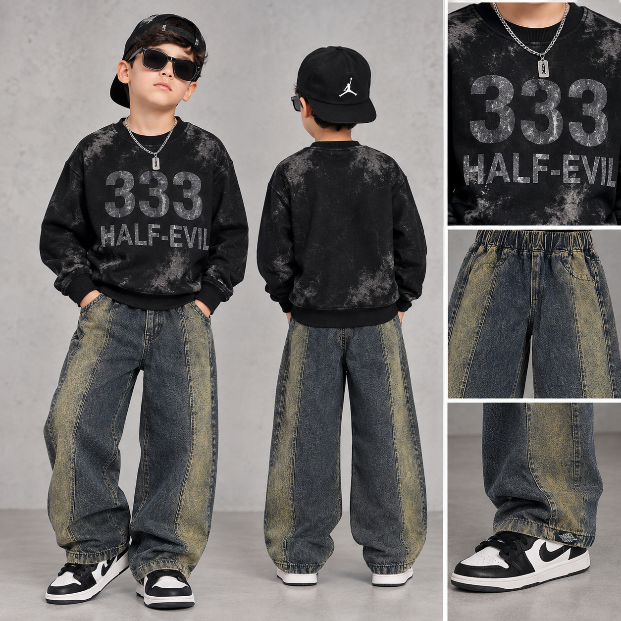 بلوز دورس دونخ وشلوار طرح جین در رنگبندی